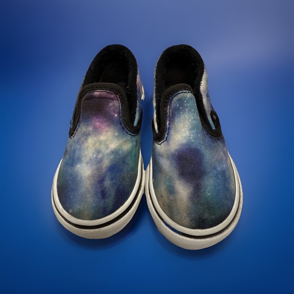 Vans‎ Toddler Slip-On Shoes Size 5 Galaxy Print EUC Girls Boys Unisex EUC